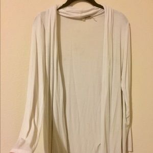 Long white cardigan